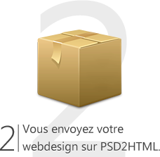 Etape 2: Vous envoyez votre webdesign sur PSD2HTML.